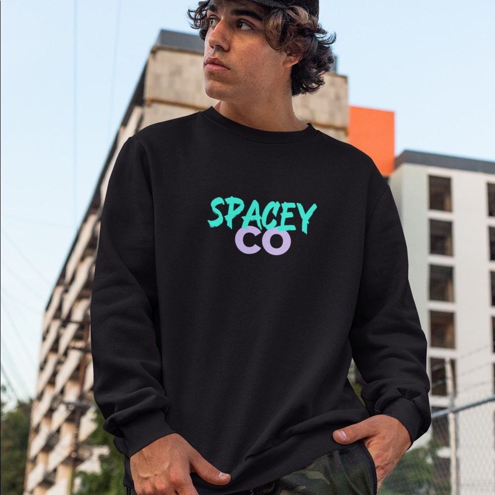 Spacey Co Medium size black Crewneck shirt. New!